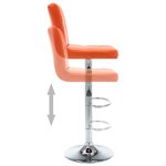 vidaXL Tabourets de bar lot de 2 orange similicuir