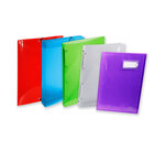 Classeur 4 anneaux 30 mm polypropylène crystal - a4 maxi - couleurs assorties - x 5 - exacompta