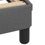 vidaXL Cadre de lit Dover gris foncé 137x190 cm tissu
