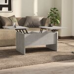 vidaXL Table basse gris béton 80x50x42 5 cm bois d'ingénierie