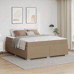 vidaXL Cadre de lit Cappuccino 180 x 200 cm Faux cuir