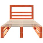 vidaXL Cadre de lit sans matelas cire marron 100x200cm bois pin massif