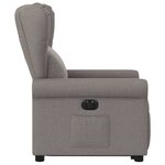 vidaXL Fauteuil inclinable électrique taupe tissu