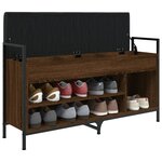 vidaXL Banc à chaussures Chêne marron 105 5x32x57 5 cm Bois ingénierie