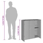 vidaXL Armoire de rangement avec porte Marron 100 x 36 x 102 cm Rotin