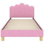 vidaXL Cadre de lit pour enfants avec tête de lit Rose 90 x 200 cm