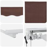 vidaXL Auvent rétractable électrique Marron et blanc 5 × 3 5 m