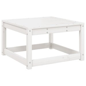 vidaXL Repose-pied de jardin blanc bois de pin massif