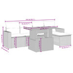 vidaXL Salon de jardin avec coussins 6 Pièces beige résine tressée