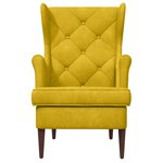vidaXL Fauteuil Jaune Velours