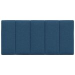 vidaXL Coussin de tête de lit Hanko bleu 100 cm tissu