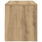 vidaXL Meuble TV avec lumières LED chêne artisanal bois d'ingénierie