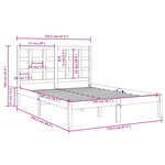 vidaXL Cadre de lit sans matelas blanc 150x200 cm bois massif