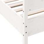 vidaXL Cadre de lit sans matelas blanc 100x200 cm bois de pin massif