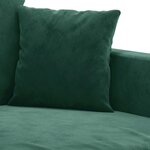 vidaXL Canapé à 2 places Vert foncé 140 cm Velours