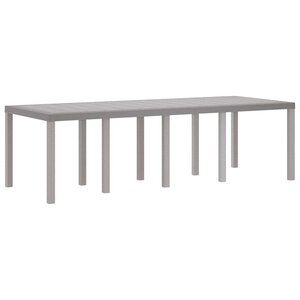 vidaXL Table de jardin pour repas Gris clair 250 x 100 x 73 cm