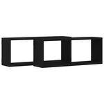 Étagères murales vidaXL 2 pièces Chêne noir 60x15x23 cm en bois d'ingénierie