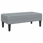 vidaXL banc avec coussin Gris clair 113 x 57 x 39 cm tissu