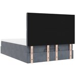 vidaXL Cadre de lit ottoman avec matelas gris foncé 140x190 cm velours