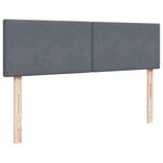 VidaXL Cadre de lit ottoman avec matelas gris foncé 160x200cm tissu