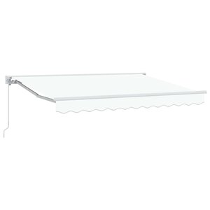 vidaXL Auvent rétractable manuel Blanc 3 x 2 5 m