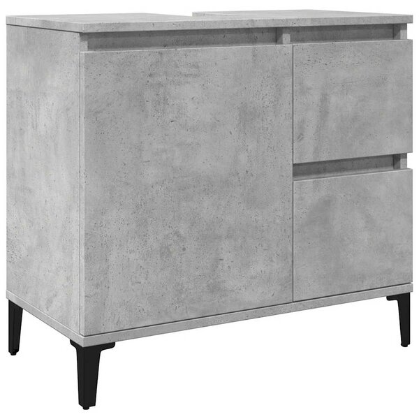vidaXL Armoire d'évier gris béton 65x33x60 cm bois d'ingénierie
