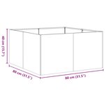 vidaXL Jardinière 80x80x40 cm acier inoxydable