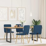 vidaXL Chaises à manger lot de 4 bleu tissu