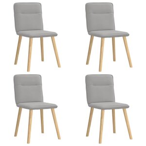 vidaXL Chaises à manger lot de 4 gris nuage tissu