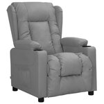vidaXL Fauteuil inclinable Gris Similicuir