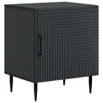 vidaXL Cabinet de chevet 2 pc Noir 43 x 34 5 x 50 cm Bois d'ingénierie