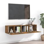 vidaXL Ensemble de meubles TV 2 Pièces Chêne fumé Bois d'ingénierie