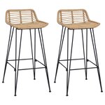 vidaXL Chaise de bar 44 x 46 x 91 cm Fer à tige de 10mm de diamètre