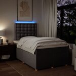 vidaXL Sommier à lattes de lit avec matelas Taupe 120x200 cm Tissu