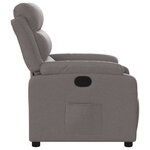 vidaXL Fauteuil inclinable Taupe Tissu
