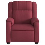 vidaXL Fauteuil de massage inclinable électrique Rouge bordeaux Tissu