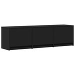 vidaXL Meuble TV avec LED Noir 140 x 34 x 40 cm Bois d’ingénierie