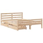 vidaXL Cadre de lit sans matelas 140x200 cm bois massif de pin