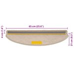 vidaXL Tapis d'escalier autocollants 30 Pièces 65x21x4 cm beige foncé