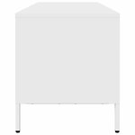 vidaXL Meuble TV blanc 202x39x43 5 cm acier laminé à froid
