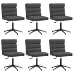 vidaXL Chaises à manger lot de 6 noir similicuir