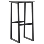 vidaXL Ensemble de bar de jardin 7 Pièces noir acier enduit de poudre