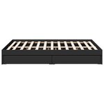 vidaXL Cadre de lit avec tiroirs sans matelas noir 120x200 cm