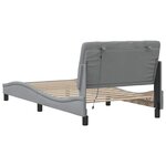 vidaXL Cadre de lit avec LED sans matelas gris clair 100x200 cm tissu