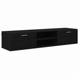 vidaXL Cabinet en Bois Noir 150 x 39 x 30 cm Bois d'ingénierie