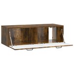 vidaXL Meuble TV mural Chêne fumé 98 x 41 x 30 cm Bois d'ingénierie