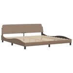 vidaXL Lit avec matelas Dover cappuccino 200x200 cm similicuir