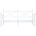 vidaXL Lit de jour avec lit gigogne sans matelas blanc 100x190cm acier