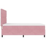 Lit Box Spring avec Matelas Rose 160x200 cm Velours