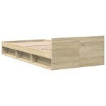 vidaXL Cadre de lit avec tiroir sans matelas chêne sonoma 90x190 cm